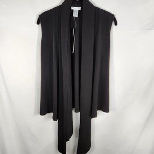 Womens Gabriella Rossi by Andre Smith Black Sleeveless Wrap Top Size XS (F-19)